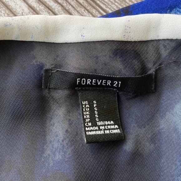 Forever 21 Blue Tie Dye Draped Cowl Back Dress - Picture 6 of 6